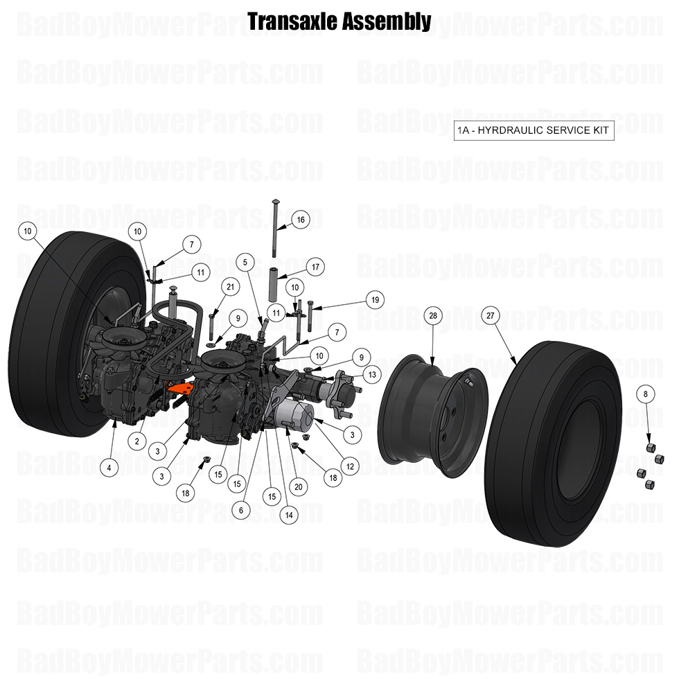 3901 - Bad Boy Mower Parts Lookup > 2025 > Revolt (36\" Deck) > Transaxle Assembly